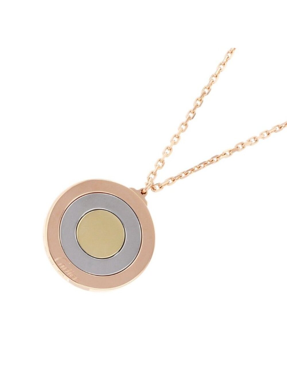 Cartier Necklace Round Trinity 18K Pink Gold 18K Yellow 18K White Pendant